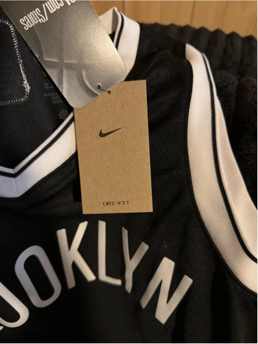 Men’s XL Nike NBA Brooklyn Jersey Black White No Number
